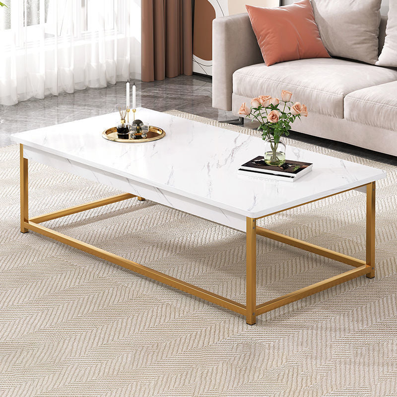 16.54" Tall Contemporary Style Coffee Cocktail Table Metal Frame Coffee Table
