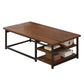 16.54" Tall Contemporary Style Coffee Cocktail Table Metal Frame Coffee Table