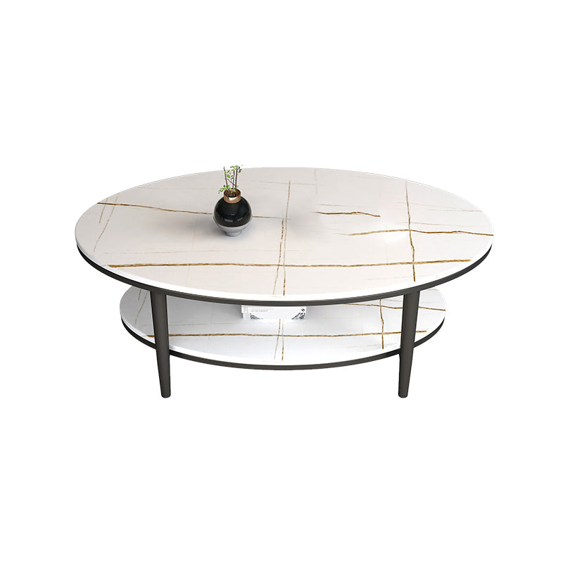 Table basse et cocktail en ardoise Glam, ovale, pour le salon