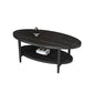 Table basse et cocktail en ardoise Glam, ovale, pour le salon
