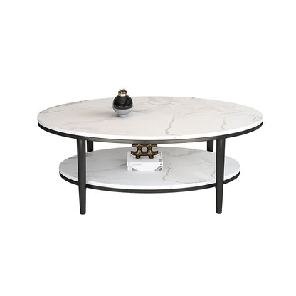 Table basse et cocktail en ardoise Glam, ovale, pour le salon