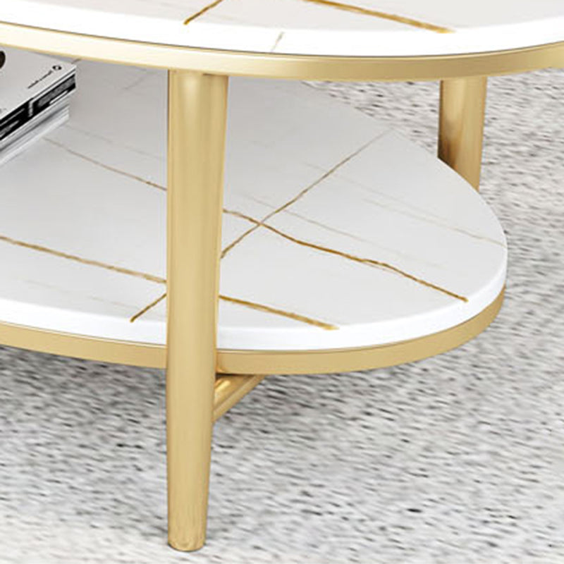 Table basse et cocktail en ardoise Glam, ovale, pour le salon