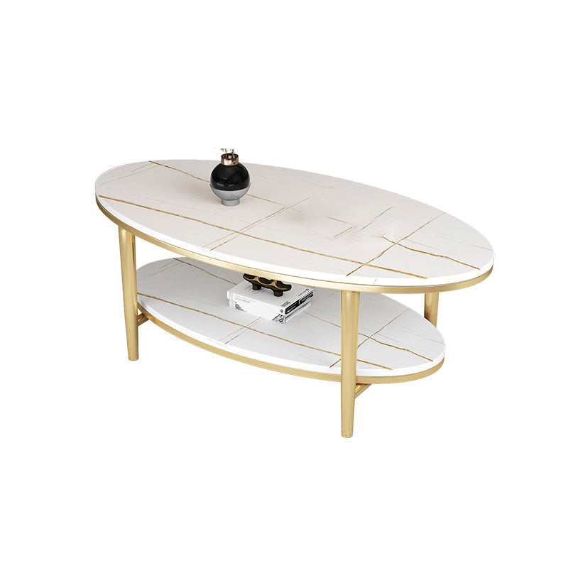 Table basse et cocktail en ardoise Glam, ovale, pour le salon