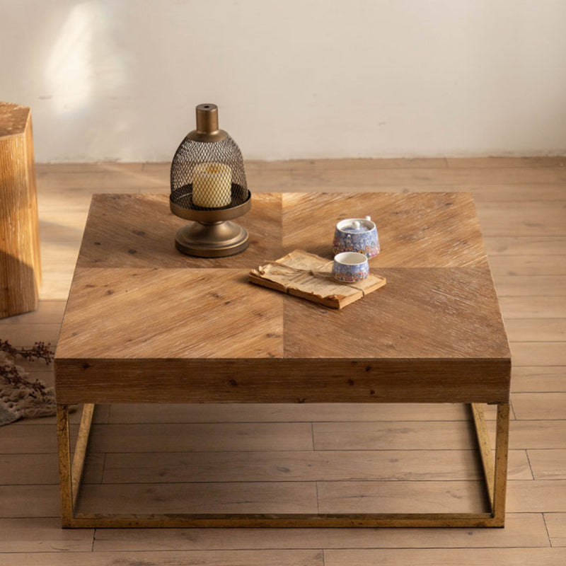 Modern Wooden Coffee Table Rectangular Top Shape Coffee Cocktail Table
