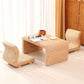 14.96" Tall Scandinavian Style Coffee Cocktail Table Solid Wood Coffee Table