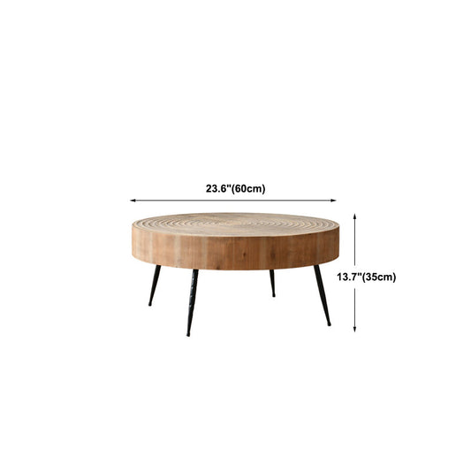 Contemporary Style Coffee Cocktail Table Solid Wood Round Coffee Table Clearhalo 'Coffee & Accent Tables' 'Coffee Tables' 'coffee_tables' 'furn' 'furn_coffee_tables' 'Furniture' 'Living Room Furniture' 5749184
