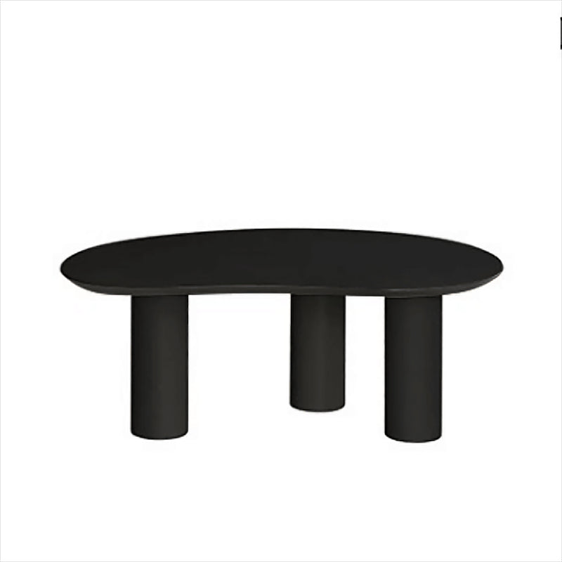 13.78" Tall Contemporary Style Coffee Cocktail Table Wooden 3 Legs Coffee Table Black Clearhalo 'Coffee & Accent Tables' 'Coffee Tables' 'coffee_tables' 'furn' 'furn_coffee_tables' 'Furniture' 'Living Room Furniture' 5749190