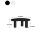 13.78" Tall Contemporary Style Coffee Cocktail Table Wooden 3 Legs Coffee Table Clearhalo 'Coffee & Accent Tables' 'Coffee Tables' 'coffee_tables' 'furn' 'furn_coffee_tables' 'Furniture' 'Living Room Furniture' 5749196