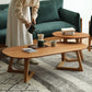 Tavolino da caffè in stile scandinavo Tavolino ovale in legno massello