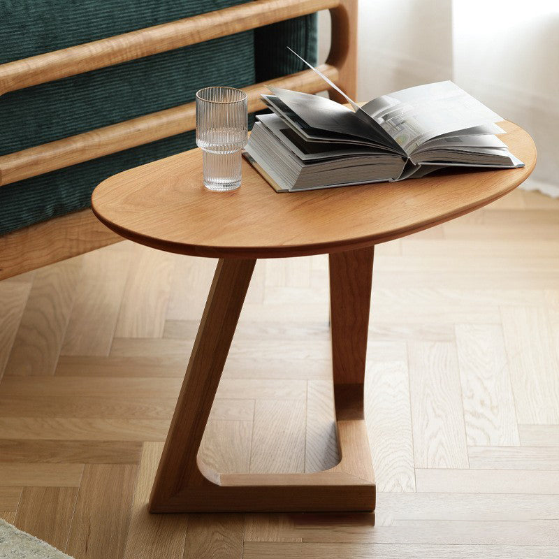 Tavolino da caffè in stile scandinavo Tavolino ovale in legno massello