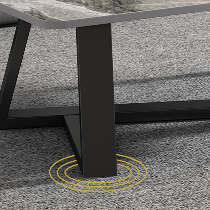 Glamkreuzbeine Couchtisch Schiefer rechteckiger Kaffeetisch für Zuhause