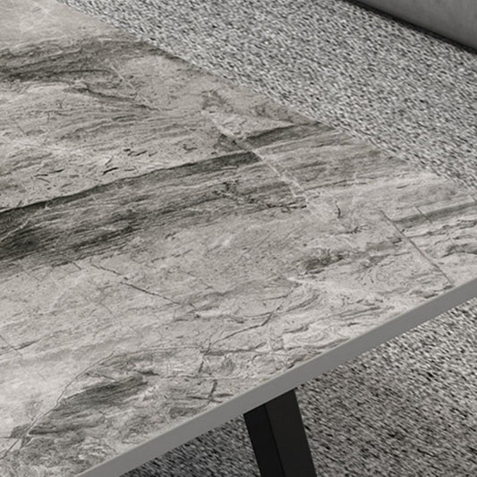 Glam Cross Legs Coffee Table Slate Rectangular Coffee Table Set for Home