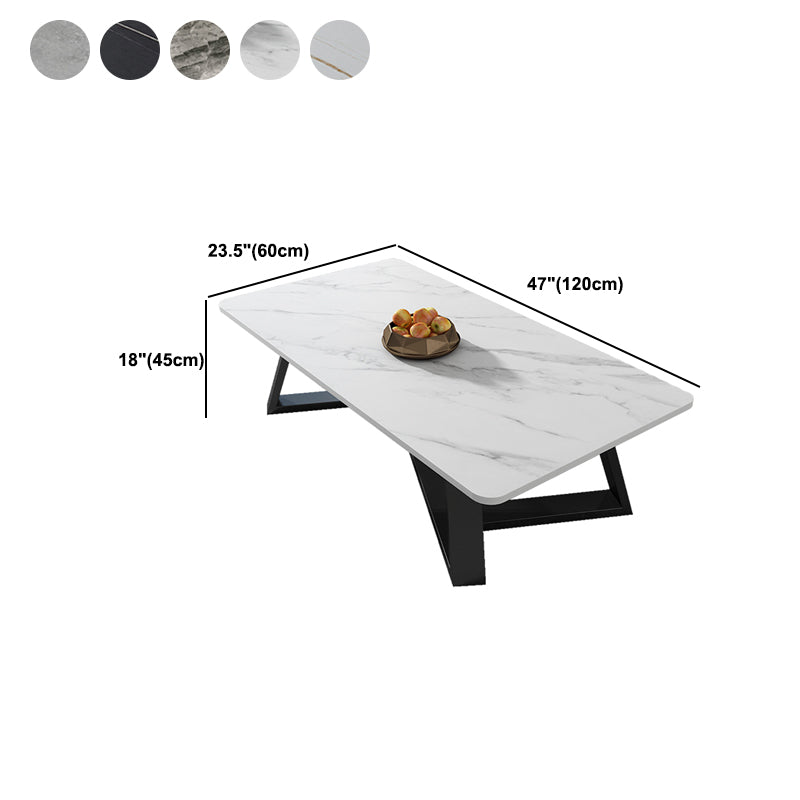 Glamkreuzbeine Couchtisch Schiefer rechteckiger Kaffeetisch für Zuhause