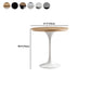 1 Massivholz Couchtisch rund minimalistische Couchtisch für Wohnzimmer