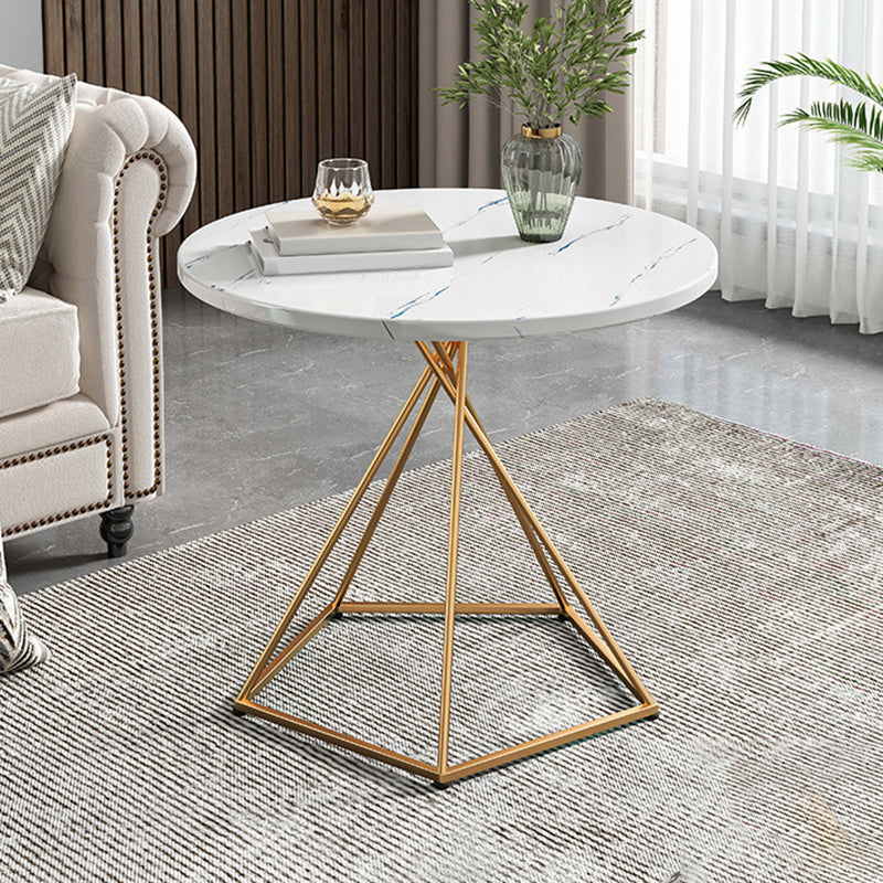 Wood Coffee Table Round Minimalist Coffee Table for Living Room