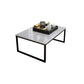 Glam Sled Coffee Table Set Slate Rectangular Coffee Table for Home Clearhalo 'Coffee & Accent Tables' 'Coffee Tables' 'coffee_tables' 'furn' 'furn_coffee_tables' 'Furniture' 'Living Room Furniture' 5749372