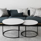 Round Nesting Coffee Table Modern Minimalist Slate Coffee Table Clearhalo 'Coffee & Accent Tables' 'Coffee Tables' 'coffee_tables' 'furn' 'furn_coffee_tables' 'Furniture' 'Living Room Furniture' 5749412