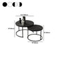 Round Nesting Coffee Table Modern Minimalist Slate Coffee Table Clearhalo 'Coffee & Accent Tables' 'Coffee Tables' 'coffee_tables' 'furn' 'furn_coffee_tables' 'Furniture' 'Living Room Furniture' 5749421