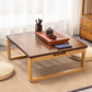Scandinavian Square Wood Coffee Table Folding 2 Legs Cocktail Table