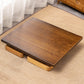 Scandinavian Square Wood Coffee Table Folding 2 Legs Cocktail Table