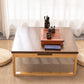 Scandinavian Square Wood Coffee Table Folding 2 Legs Cocktail Table