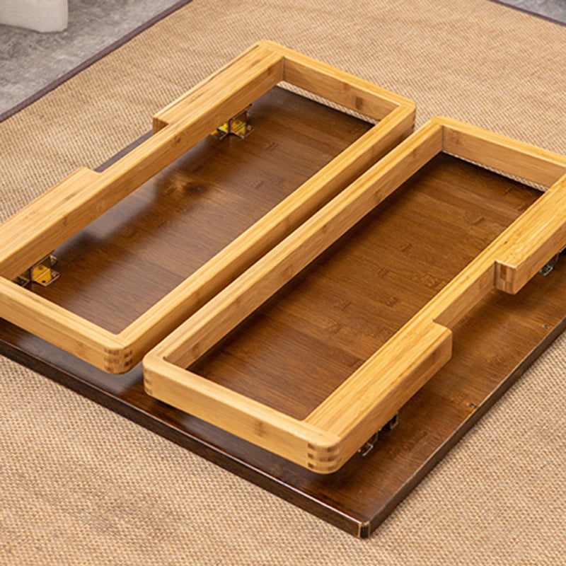 Scandinavian Square Wood Coffee Table Folding 2 Legs Cocktail Table