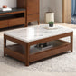 Rectangular 4 Legs Base Design Solid Wood Table with Drawer Coffee Table