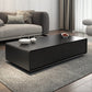 Moderne stijl rechthoekige houten tafel abstracte basis salontafel