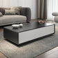 Moderne stijl rechthoekige houten tafel abstracte basis salontafel