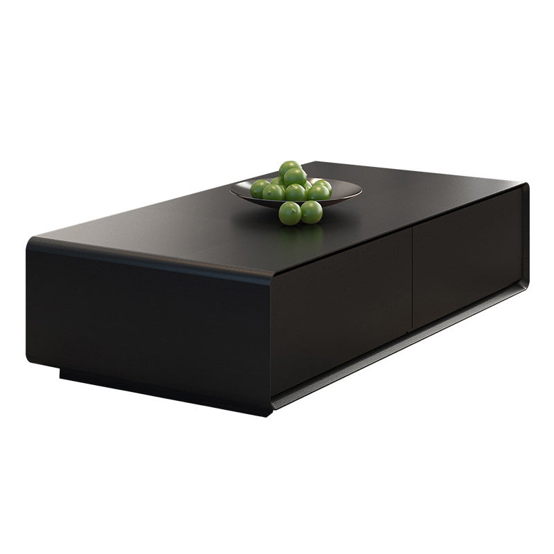 Moderne stijl rechthoekige houten tafel abstracte basis salontafel