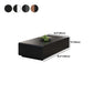 Moderne stijl rechthoekige houten tafel abstracte basis salontafel