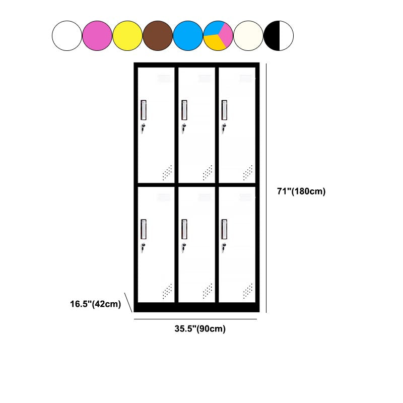Kleiderschrank des zeitgenössischen Stils Metal Home Garderobe Closet mit Schloss