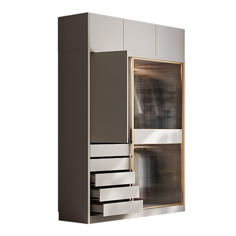 Modern Style Wardrobe Wooden Wardrobe Closet with Sliding Door