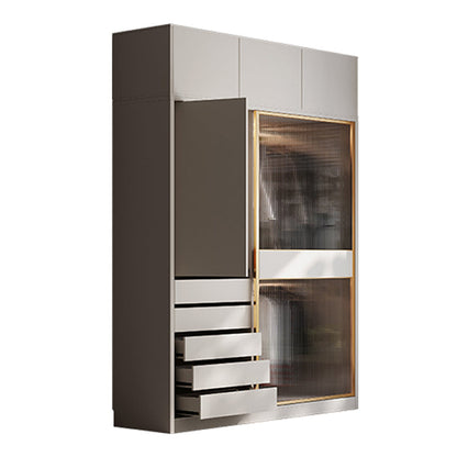 Modern Style Wardrobe Wooden Wardrobe Closet with Sliding Door