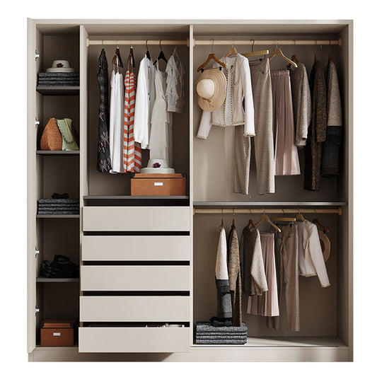 Moderne stijl garderobe houten garderobe kast met schuifdeur
