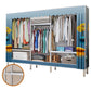 Contemporary Bedroom Wardrobe Metal Wardrobe Closet with Shelves 81"L x 18"W x 69"H Blue Clearhalo 'Armoires & Wardrobes' 'armoires_wardrobes' 'Bedroom Furniture' 'furn' 'furn_armoires_wardrobes' 'Furniture' 5749872