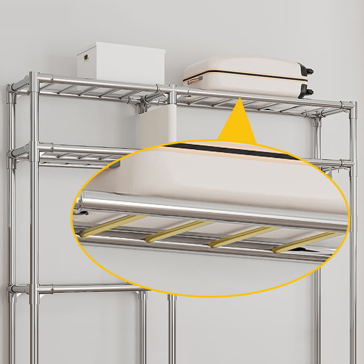 Contemporary Bedroom Wardrobe Metal Wardrobe Closet with Shelves Clearhalo 'Armoires & Wardrobes' 'armoires_wardrobes' 'Bedroom Furniture' 'furn' 'furn_armoires_wardrobes' 'Furniture' 5749874