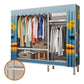 Contemporary Bedroom Wardrobe Metal Wardrobe Closet with Shelves 57.5"L x 18"W x 69"H Blue Clearhalo 'Armoires & Wardrobes' 'armoires_wardrobes' 'Bedroom Furniture' 'furn' 'furn_armoires_wardrobes' 'Furniture' 5749876