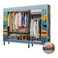 Contemporary Bedroom Wardrobe Metal Wardrobe Closet with Shelves 57"L x 18"W x 69"H Blue Clearhalo 'Armoires & Wardrobes' 'armoires_wardrobes' 'Bedroom Furniture' 'furn' 'furn_armoires_wardrobes' 'Furniture' 5749886