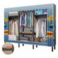 Contemporary Bedroom Wardrobe Metal Wardrobe Closet with Shelves 65"L x 18"W x 69"H Blue Clearhalo 'Armoires & Wardrobes' 'armoires_wardrobes' 'Bedroom Furniture' 'furn' 'furn_armoires_wardrobes' 'Furniture' 5749887