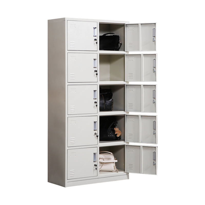 Contemporary Style Home Wardrobe Metal Wardrobe Closet with Locks