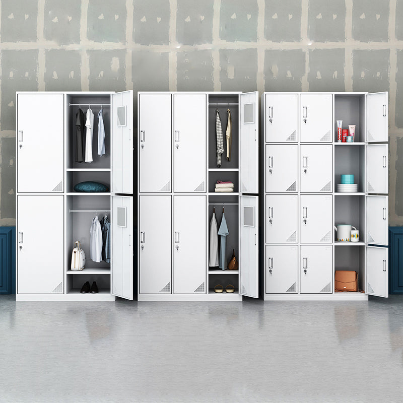 Contemporary Style Home Wardrobe Metal Wardrobe Closet with Locks