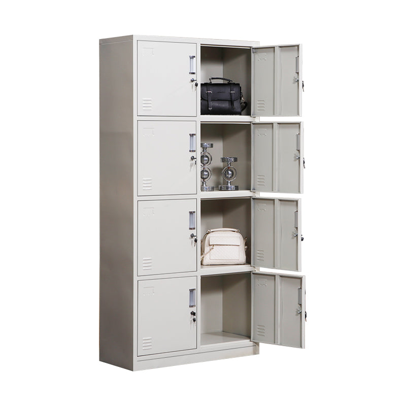 Contemporary Style Home Wardrobe Metal Wardrobe Closet with Locks