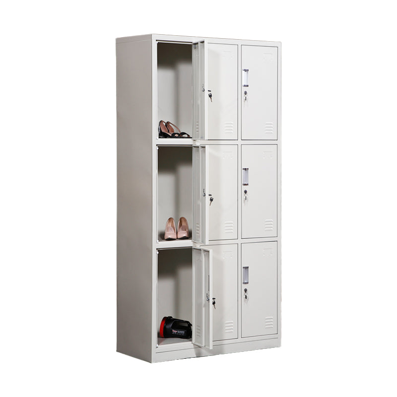 Contemporary Style Home Wardrobe Metal Wardrobe Closet with Locks