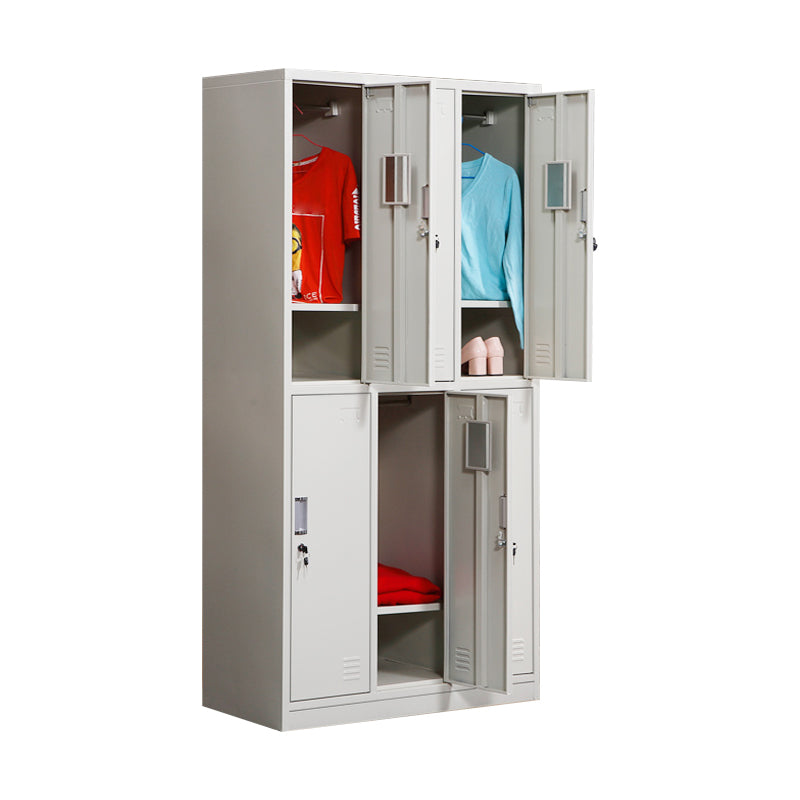 Contemporary Style Home Wardrobe Metal Wardrobe Closet with Locks
