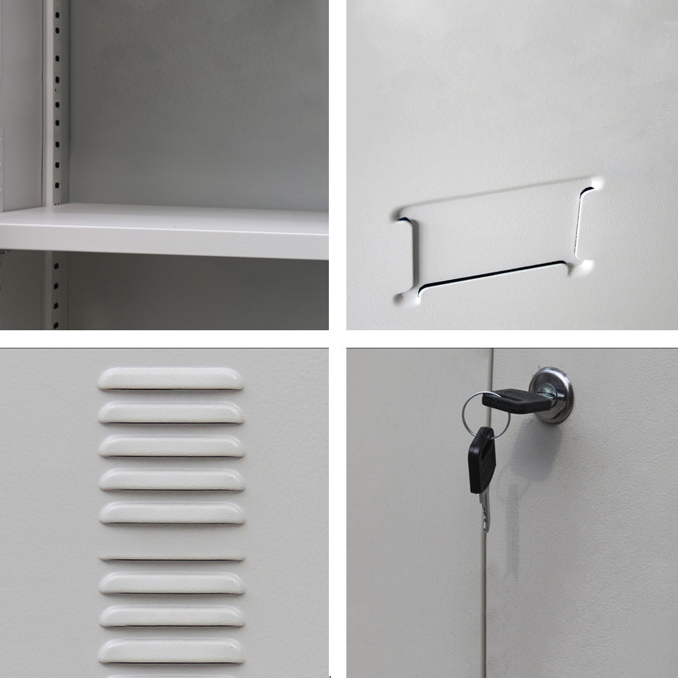 Contemporary Style Home Wardrobe Metal Wardrobe Closet with Locks