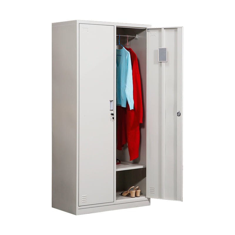 Contemporary Style Home Wardrobe Metal Wardrobe Closet with Locks