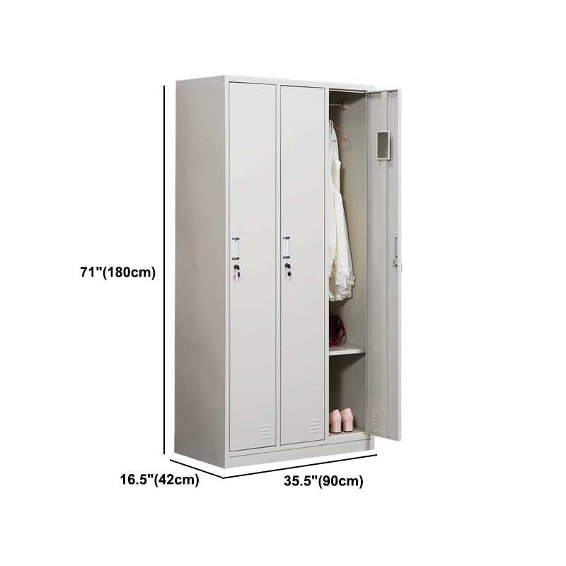 Contemporary Style Home Wardrobe Metal Wardrobe Closet with Locks