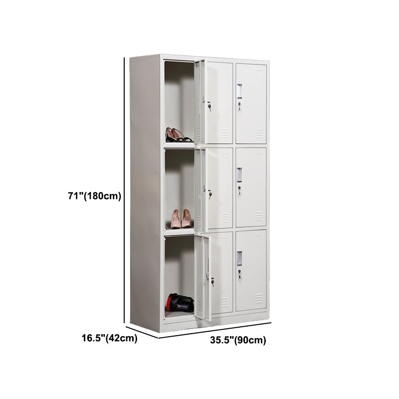 Contemporary Style Home Wardrobe Metal Wardrobe Closet with Locks