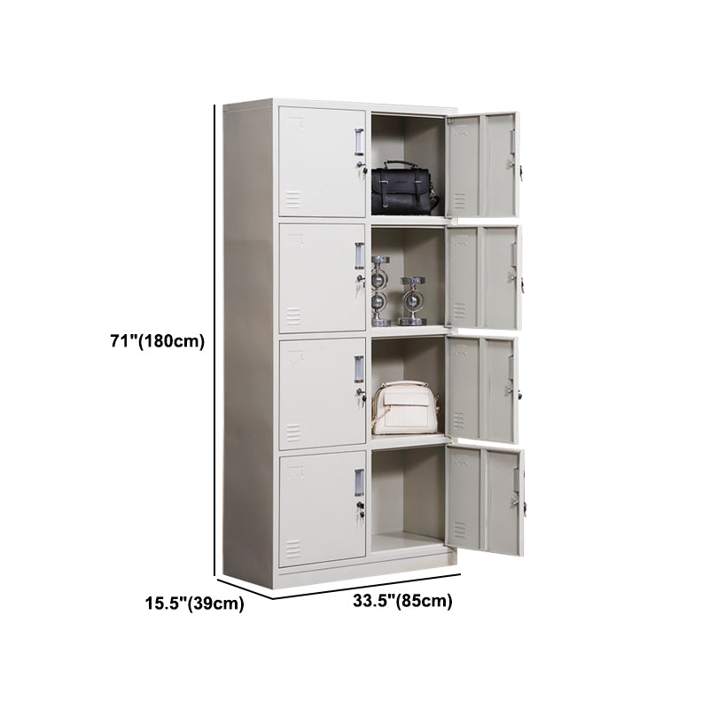 Contemporary Style Home Wardrobe Metal Wardrobe Closet with Locks